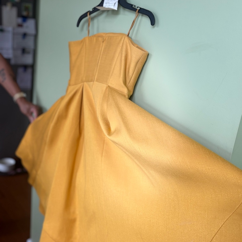 C/MEO Collective Vibrant yellow/gold hi/lo Dress